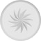 Ekena Millwork Standard Grayson Spiral Rosette With Rounded Edge, 4"W x 4"H x 1/2"P ROSP040X040X050GRY14 - alternate 2